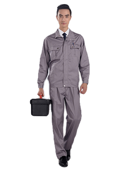 工作服男士套裝灰色 勞保服套裝